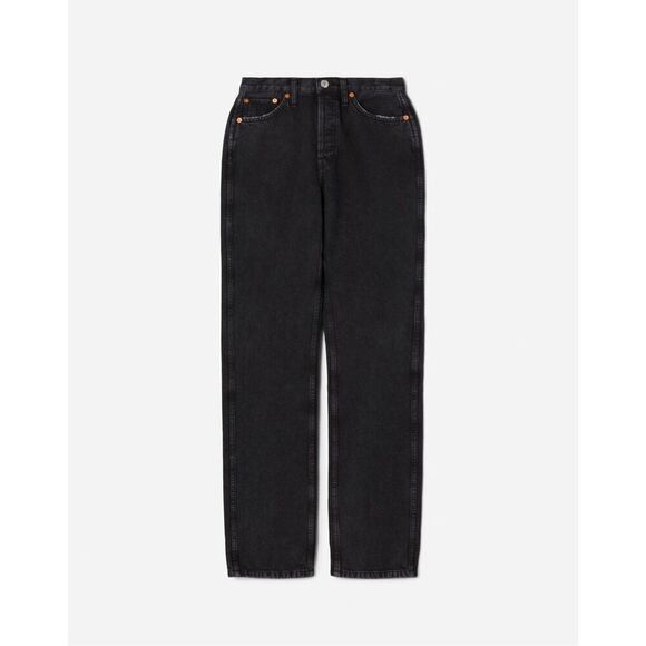 RE/DONE Women's Black High Rise Loose Fit Jeans Size 30 NWOT - Picture 1 of 12
